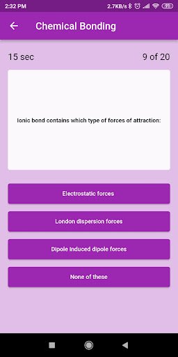 Chemistry Quiz ekran görüntüsü