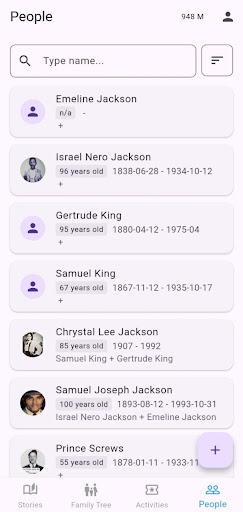 Global Family Tree ekran görüntüsü