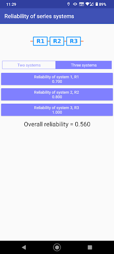 Reliability of systems ekran görüntüsü