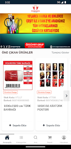 Özgüven Kırtasiye ekran görüntüsü