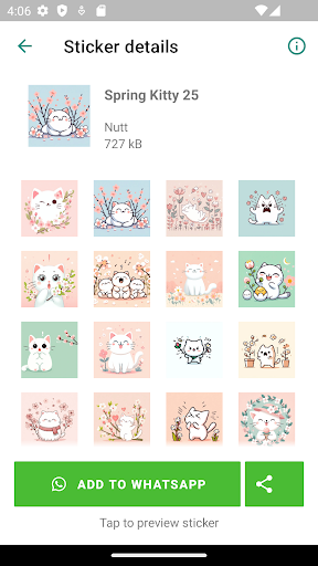 Spring Kitty Stickers ekran görüntüsü