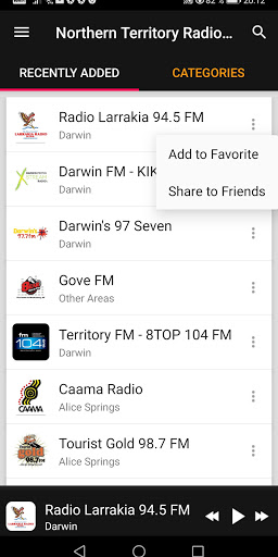 Northern Territory Radios ekran görüntüsü
