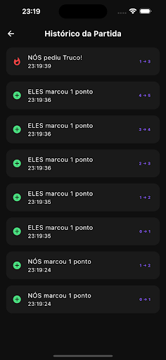 Marcador de Truco e Placar ekran görüntüsü