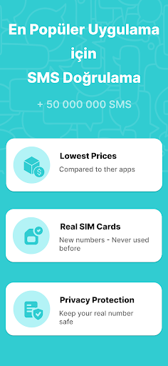 SimCode - SMS sanal numaralar ekran görüntüsü