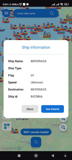 Marine and Vessel Tracker ekran görüntüsü