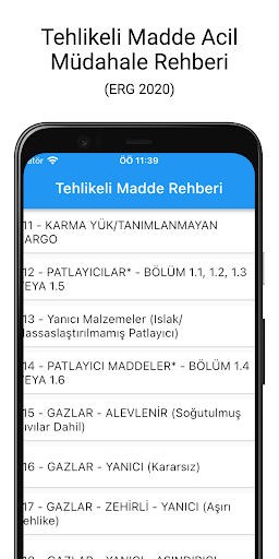 Tehlikeli Madde Acil Müdahale ekran görüntüsü