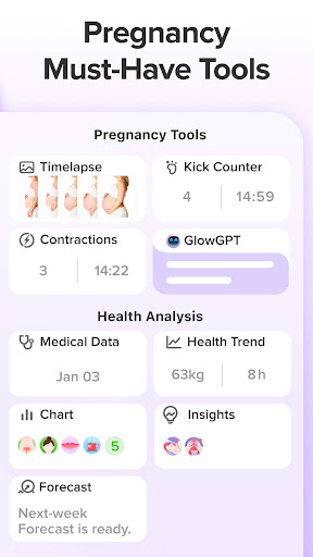 Pregnancy Tracker App | Glow ekran görüntüsü