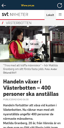 sverige tidningar ekran görüntüsü