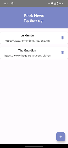 Peek News - Wear OS RSS Reader ekran görüntüsü