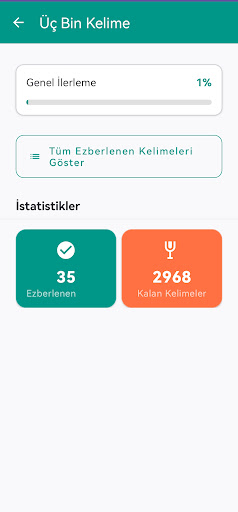 3000 İngilizce Kelime ekran görüntüsü