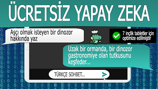 Türkçe Yapay Zeka Sohbeti ekran görüntüsü