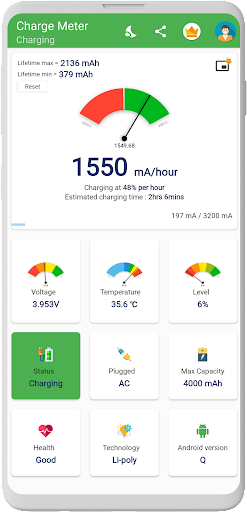 Charge Meter ekran görüntüsü