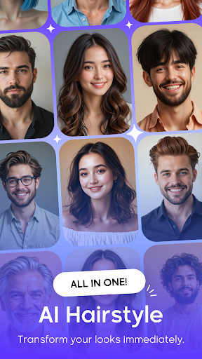 AI Hairstyle : AI Color & Bald ekran görüntüsü