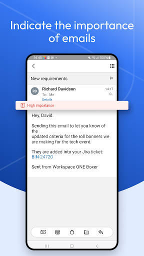 Boxer - Workspace ONE ekran görüntüsü