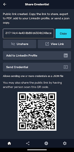 Learner Credential Wallet ekran görüntüsü
