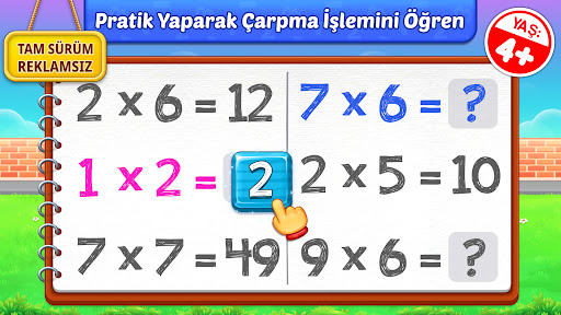 Çocuklar için Çarpma Oyunları ekran görüntüsü