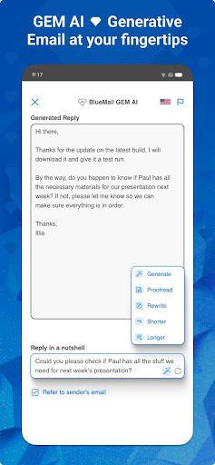 Blue Mail E-posta - Email ekran görüntüsü