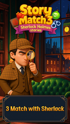 Sherlock Holmes Mystery Match3 ekran görüntüsü