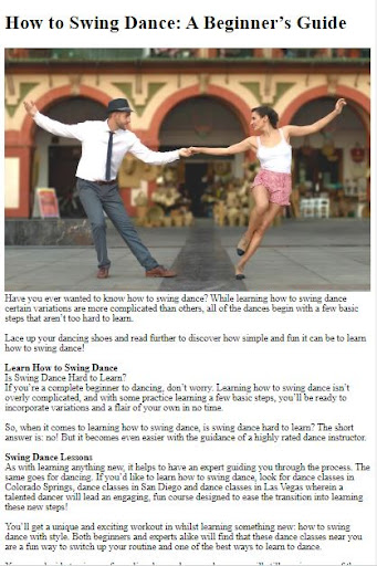 How to Swing Dance ekran görüntüsü