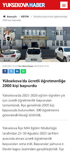 Yüksekova Haber ekran görüntüsü