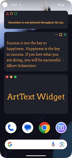ArtText Widget ekran görüntüsü