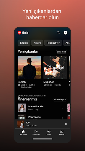 YouTube Music ekran görüntüsü