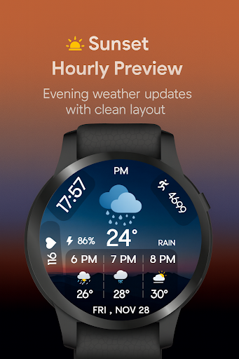Hourly Weather for Wear OS ekran görüntüsü