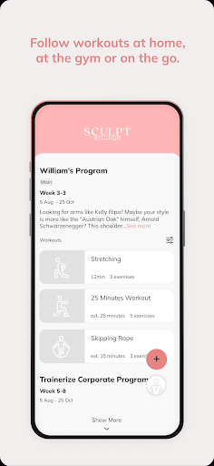 Sculpt Studios Coaching ekran görüntüsü