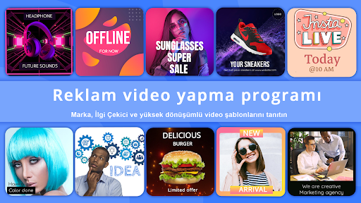 Reklam video yapma düzenleyici ekran görüntüsü