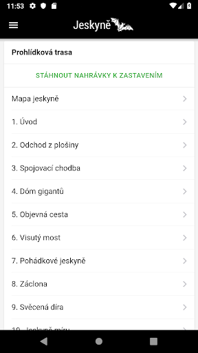 Jeskyně České republiky ekran görüntüsü