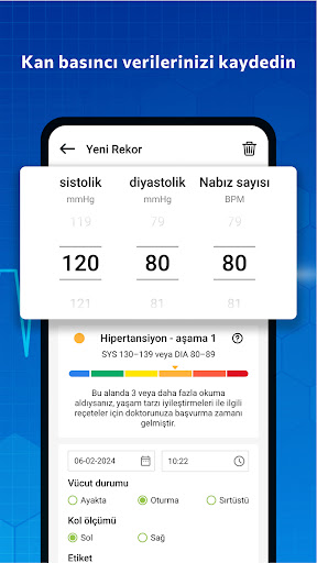 Kan basıncı - Kan şekeri ekran görüntüsü