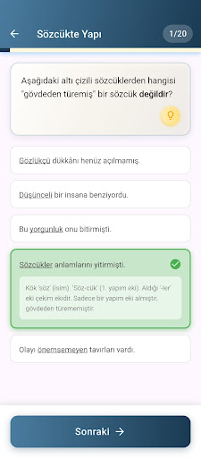 Türkçe Soru Bankası ekran görüntüsü