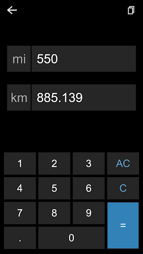 miles kilometers converter ekran görüntüsü