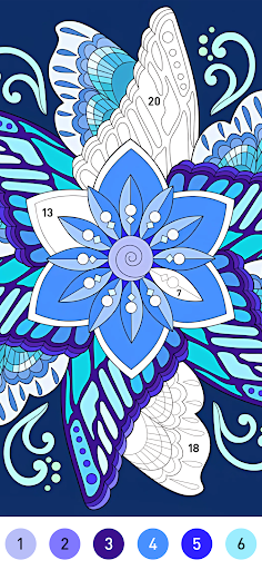 Mandala Pattern Coloring Game ekran görüntüsü
