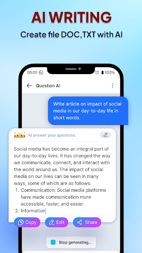 Word Editor - AI Writer ekran görüntüsü