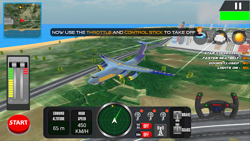 pilot simülatör uçuş oyun 3d ekran görüntüsü