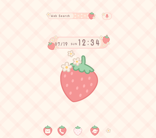 Pastel Gingham & Strawberries ekran görüntüsü