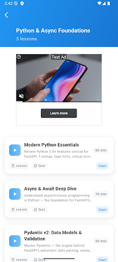 Learn FastAPI ekran görüntüsü