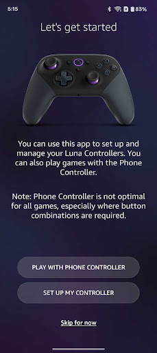 Luna Controller ekran görüntüsü