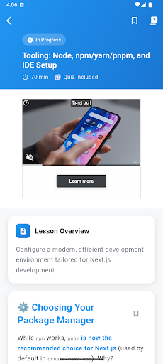 Learn Next.js ekran görüntüsü