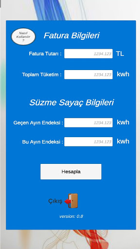 Süzme Sayaç Hesapla (Tümü) ekran görüntüsü