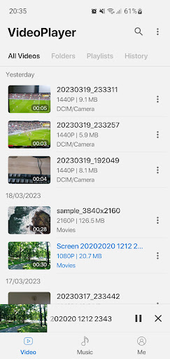 Video & Music Player by Grice ekran görüntüsü