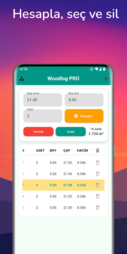 Woodlog Pro ekran görüntüsü