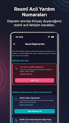Türkiye Deprem Sistemi ekran görüntüsü