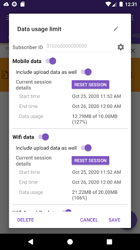 1DM Mobile data usage limit pl ekran görüntüsü