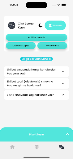 Çilek Sürücü Kursu ekran görüntüsü