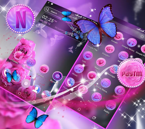 Pink Rose Launcher Theme ekran görüntüsü