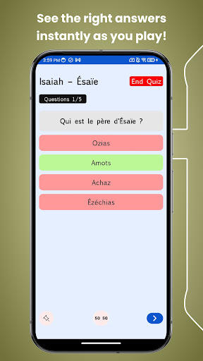 French Bible Quiz ekran görüntüsü