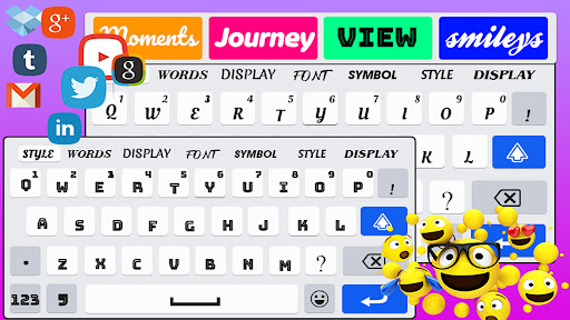 Klavye yazı stilleri : Fonts ekran görüntüsü