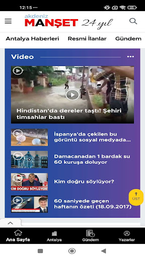 Akdeniz Manşet Gazetesi ekran görüntüsü